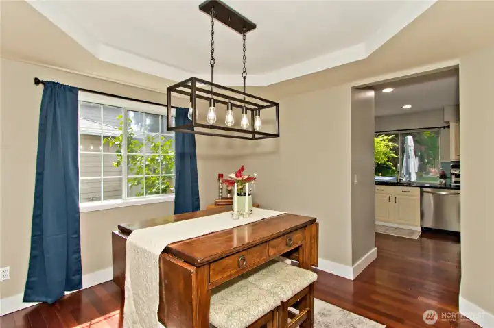 Conveniently connected to the kitchen, the dining room offers a natural flow that makes hosting a breeze. Conveniently connected to the kitchen, the dining room offers a natural flow that makes hosting a breeze.
