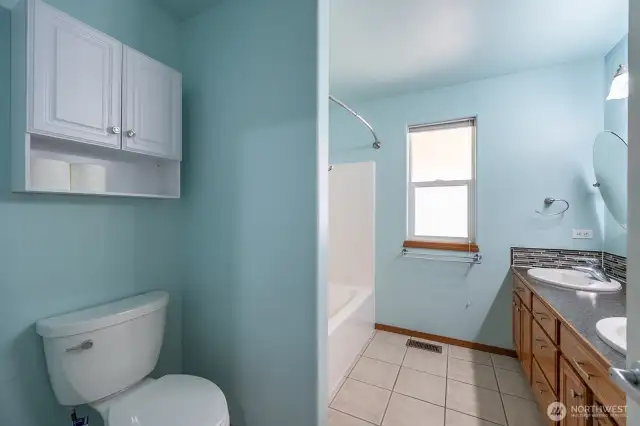 Guest Bath with two sink.