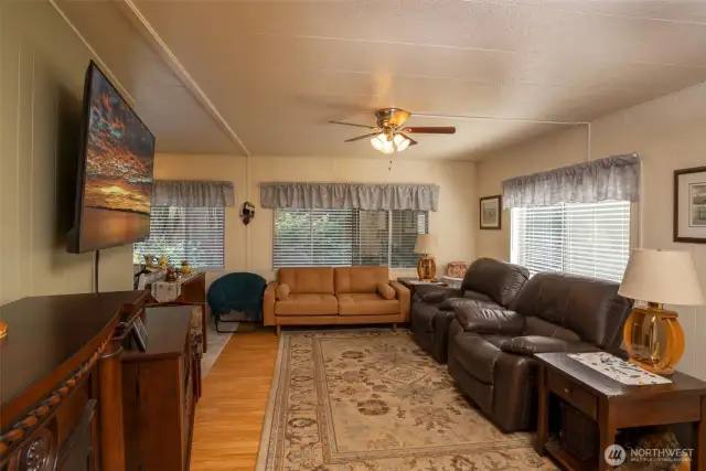 Living Room with new floors