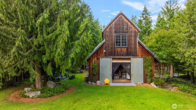 Most all of the materials used to build "The Barn" come from the property.