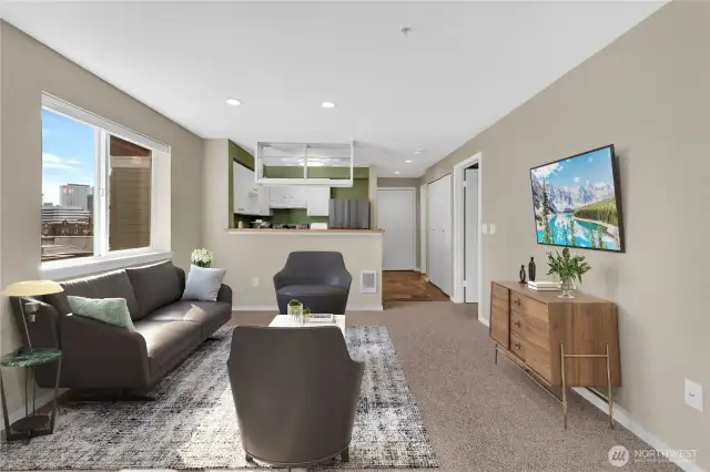 [Virtually Staged] #407 Open Floorplan