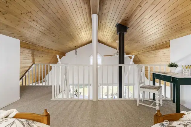 Loft with storage areas