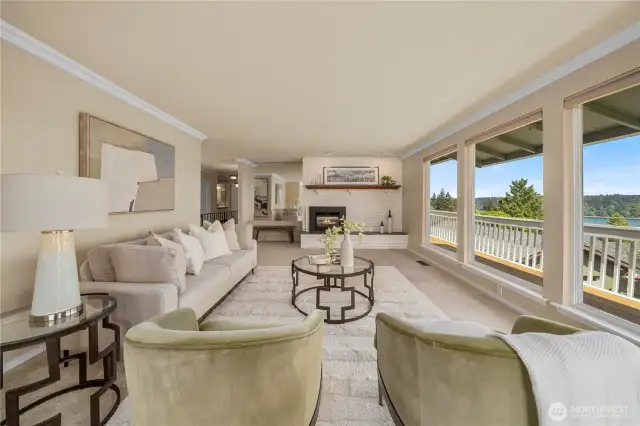 Windows overlook your viewing deck
