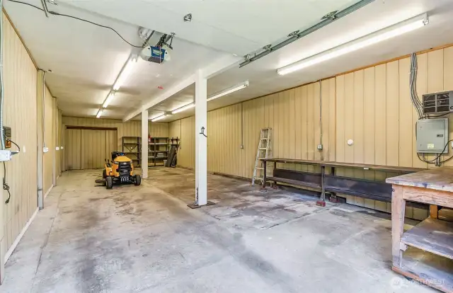 This is the space behind the white roll-up door.