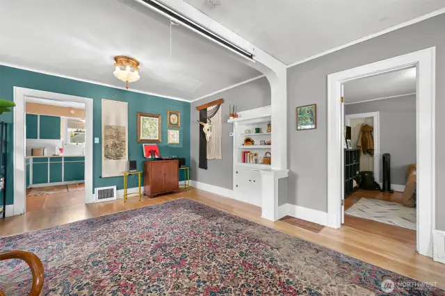 Bedroom #1 can be seen located off the living room.