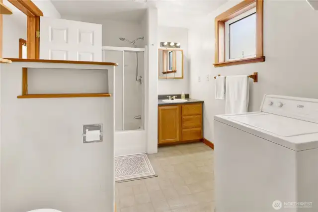 Main level bathroom w/ laundry