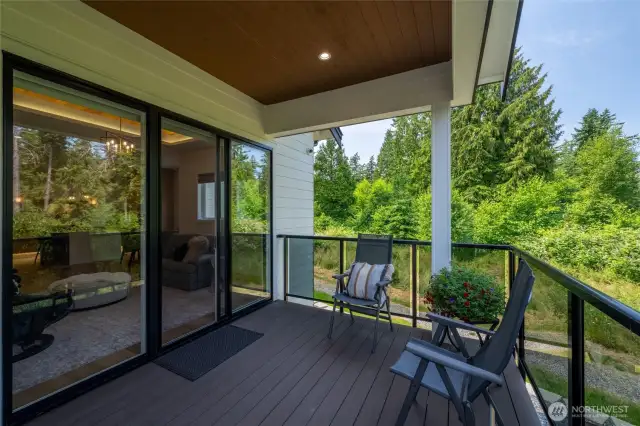 A covered patio