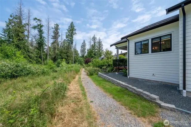 A trail that leads to the Community trails and ammenities.