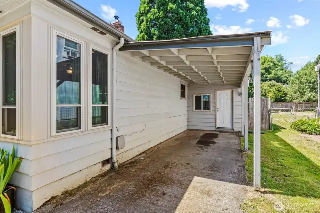 Carport and Storage Room