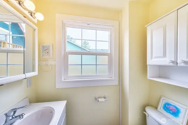 Downstairs half bath.
