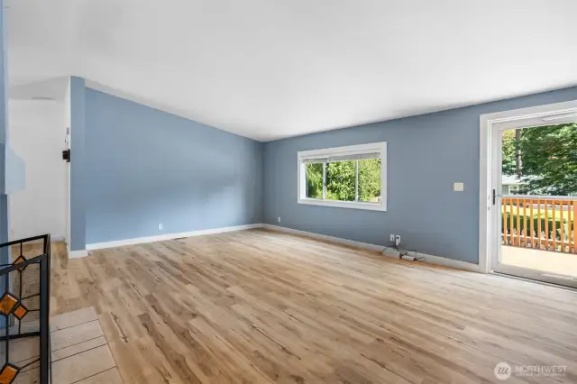 Step out the door onto your beautiful deck!