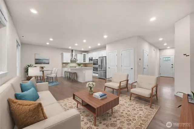 Virtually staged - Very large living area