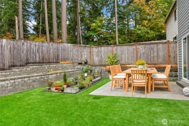 Backyard eating area - Virtually staged