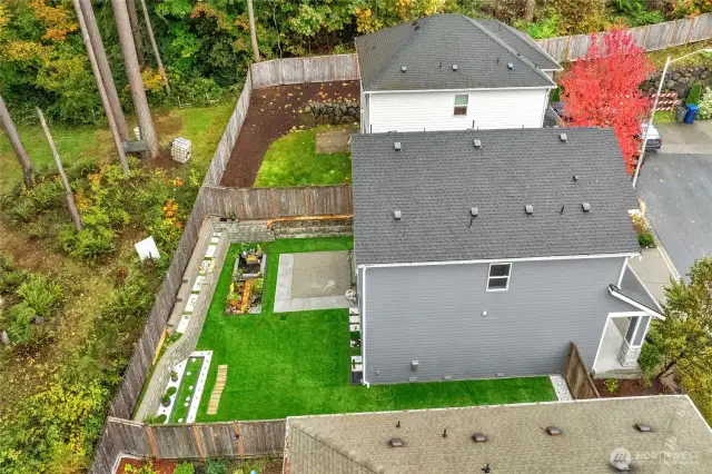 Aerial view of home