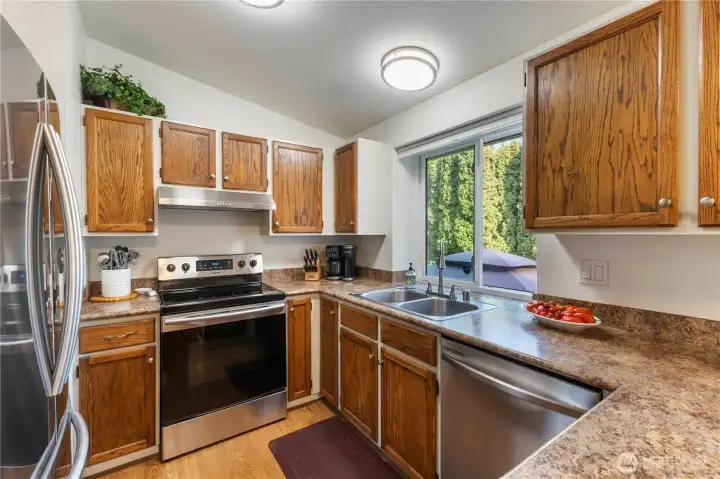 Newer stainless steel appliances.  Dishwasher never used!