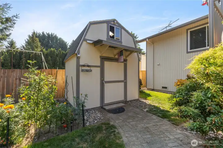 8x10 shed has electrical power