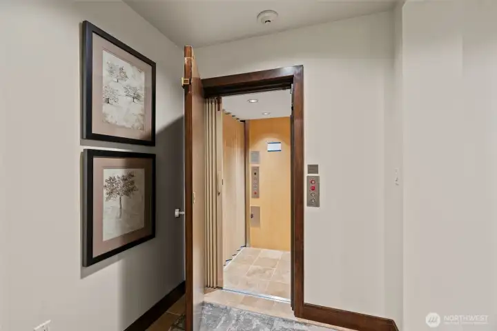 Elevator access to garage.