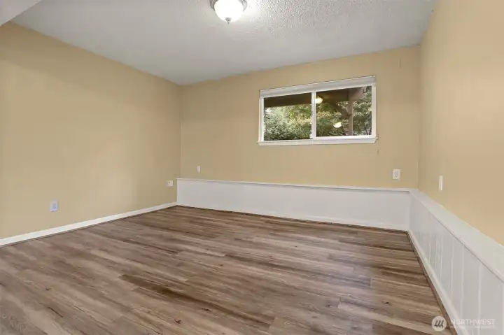 Rec room area previously used an office