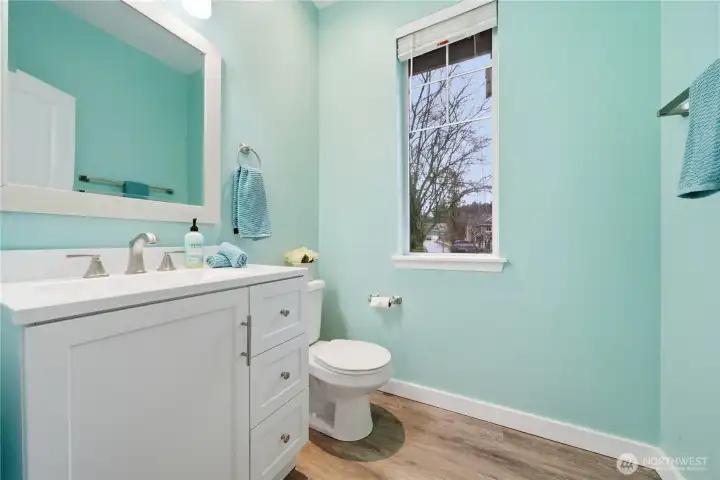 Lower level 1/2 bath