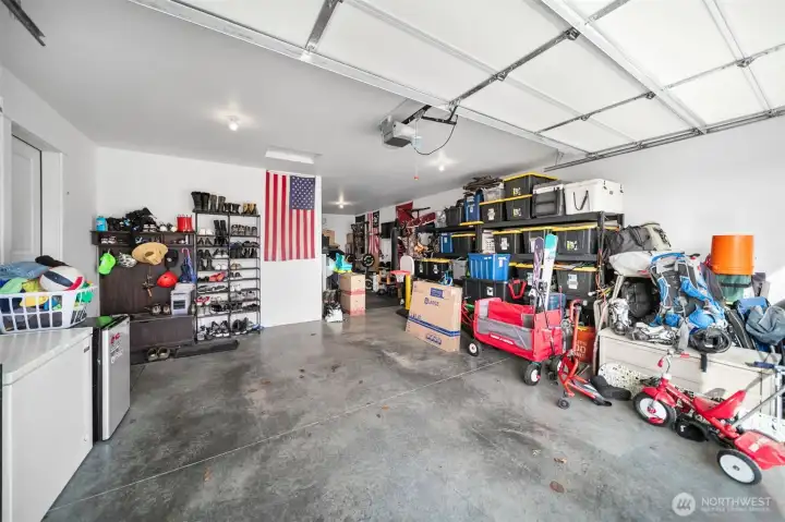 3-car tandem garage.