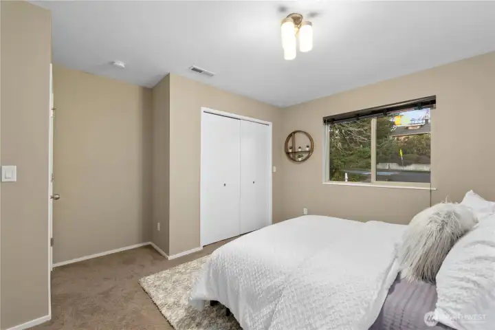 Here you can see the double closet available to provide more wardrobe space as needed.