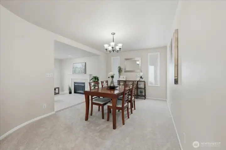 Formal Dining Area Opens to Living Room