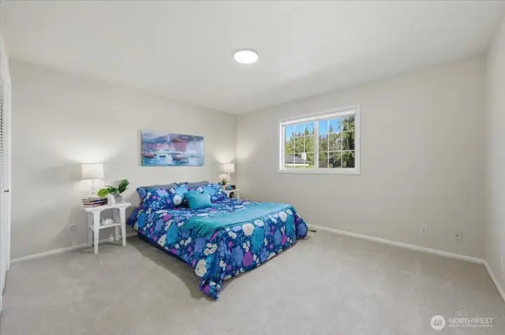 2nd Generously Sized Bedroom Upstairs with Large Closet