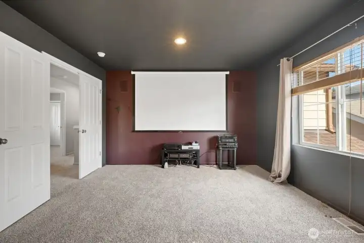 Theater room where all equipment stays!