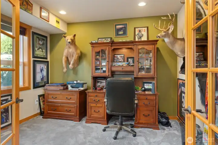Office with french doors