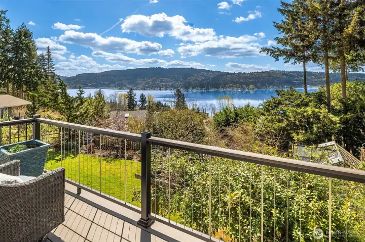 3 bedrooms on the main level includes the relaxing primary suite, expansive ensuite bath, large walk-in closet and private view deck.