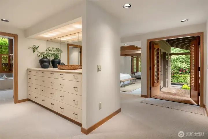 Built-in dresser in primary suite Built-in dresser in primary suite