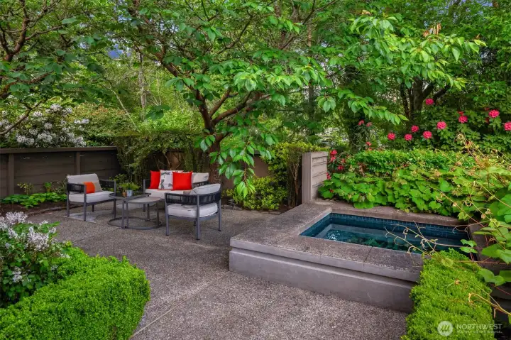 Your private getaway just steps from the primary suite; the spa was recently serviced Your private getaway just steps from the primary suite; the spa was recently serviced