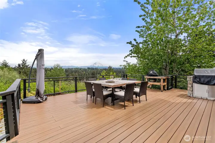 Built in gas BBQ and refrigerator for outdoor kitchen area