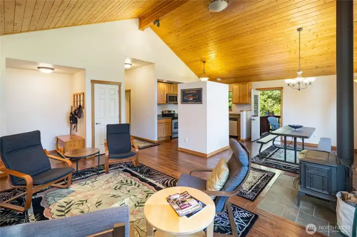 Rich solid oak flooring...