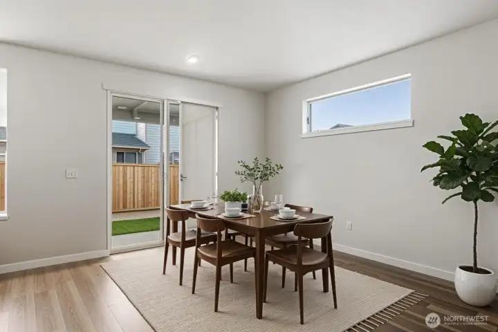 Dining area - virtually staged