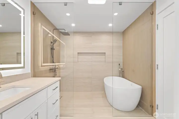 Primary bathroom. Primary bathroom.