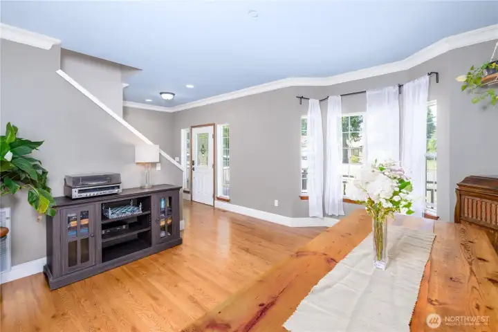 Dining room and front entry
