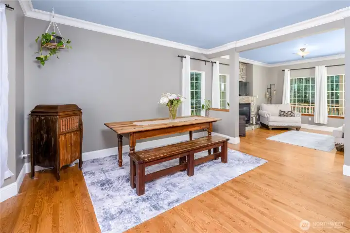 Bright and open dining room