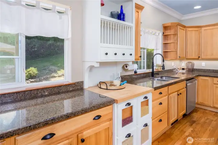 Charming storage cabinet in kitchen