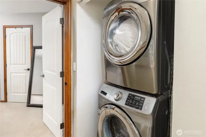 Convenient upstairs laundry area