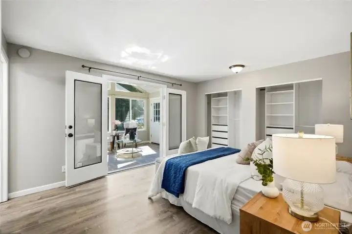 Generous space offers flexibility for your personal sanctuary. A private haven tucked away from the home's main living areas. Generous space offers flexibility for your personal sanctuary. A private haven tucked away from the home's main living areas.