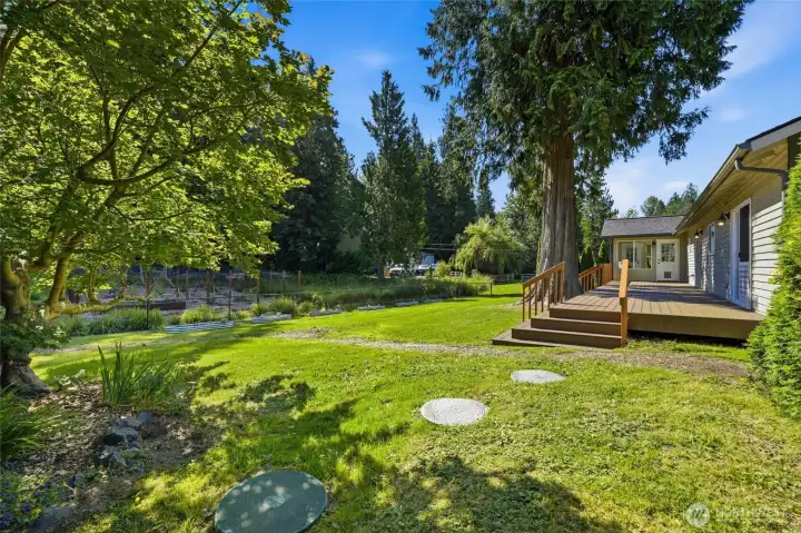 The property stretches beyond the trees, offering room to explore and enjoy. The property stretches beyond the trees, offering room to explore and enjoy.