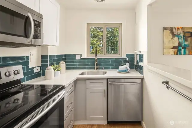 Kitchen with ample storage.