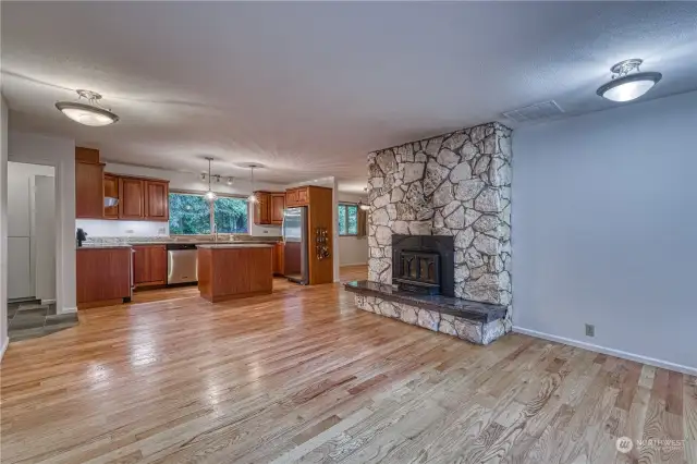 Family Room and Kitchen