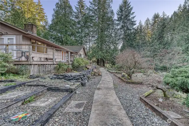 Walkway in back yard