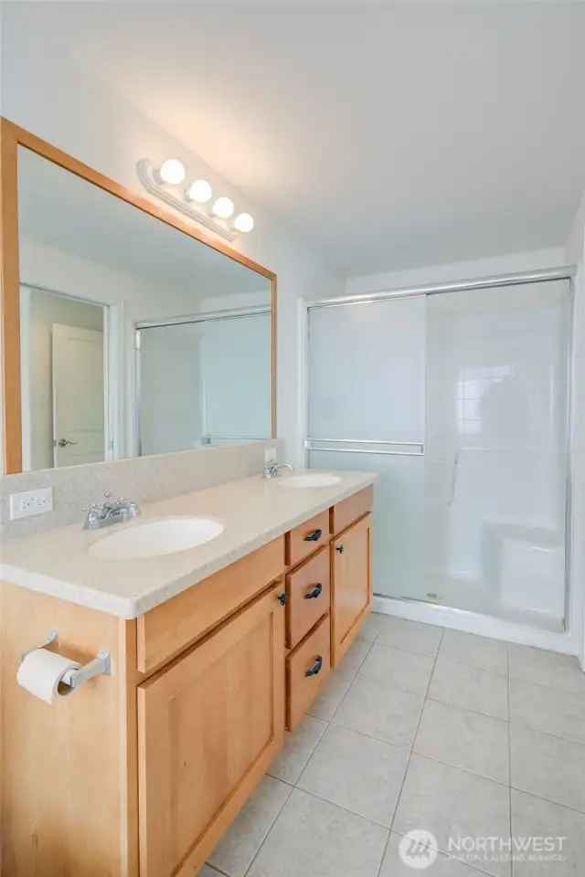 and oversized shower.