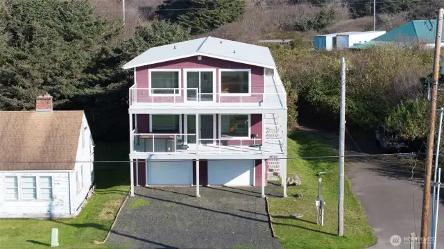 Metal roof, composite concrete siding and composite decking make this home easy to maintaintain.