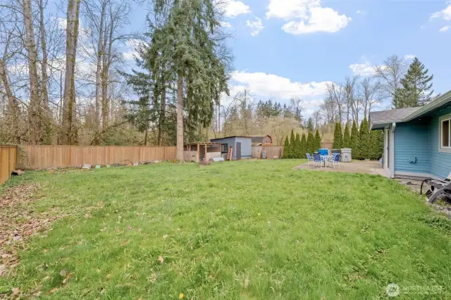Large full fenced yard