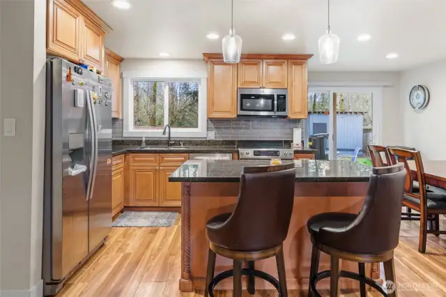 Beautiful wood cabinets