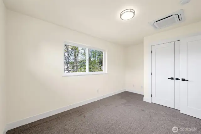 Large closets.